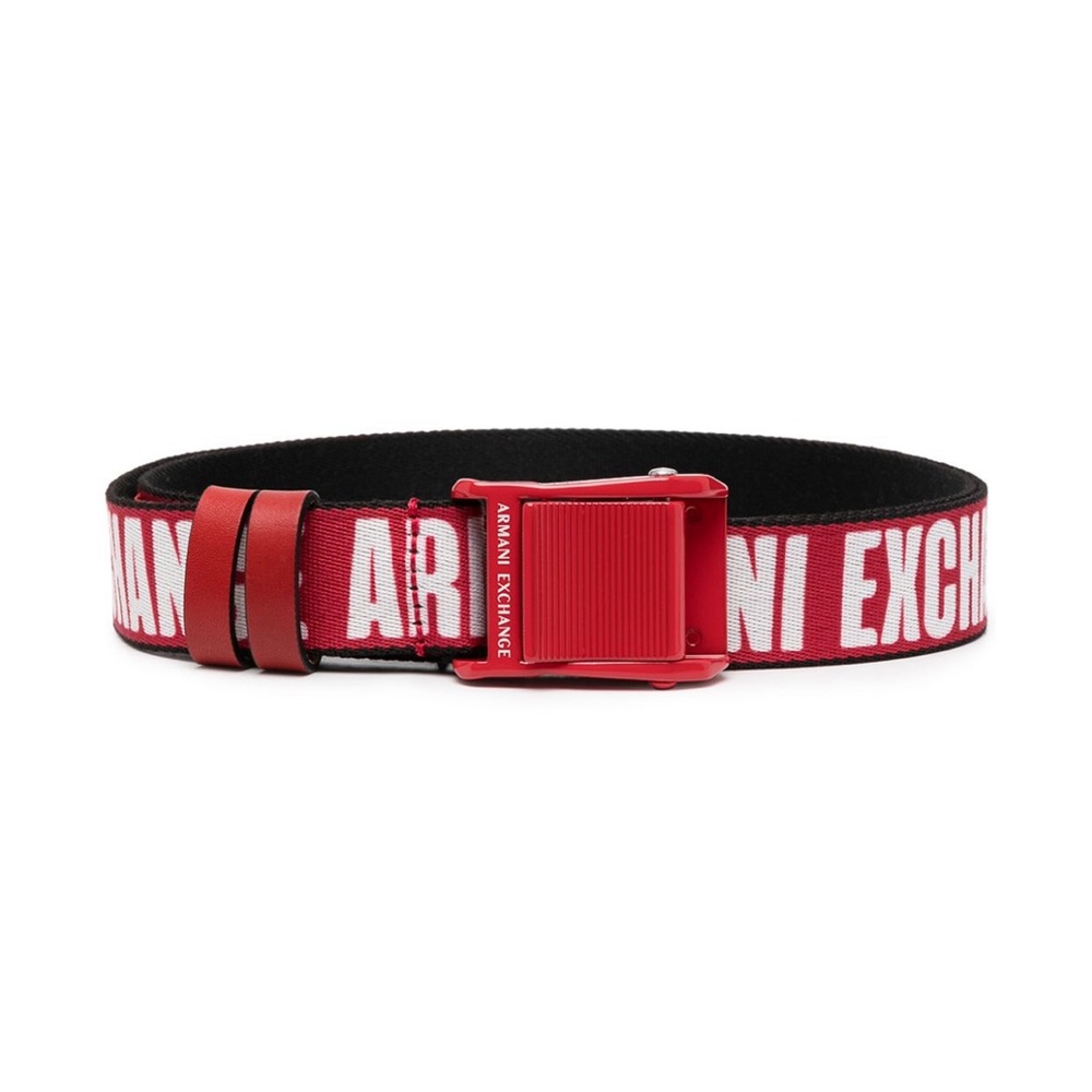 NWT ARMANI EXCHANGE RED LOGO BELT SIZE 80/32 MEDIUM